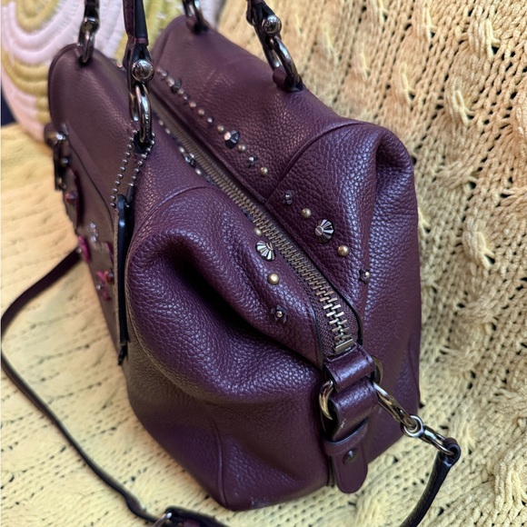 Coach Primrose Satchel In Willow Floral Oxblood Multi Color Flower - Picture 3 of 16